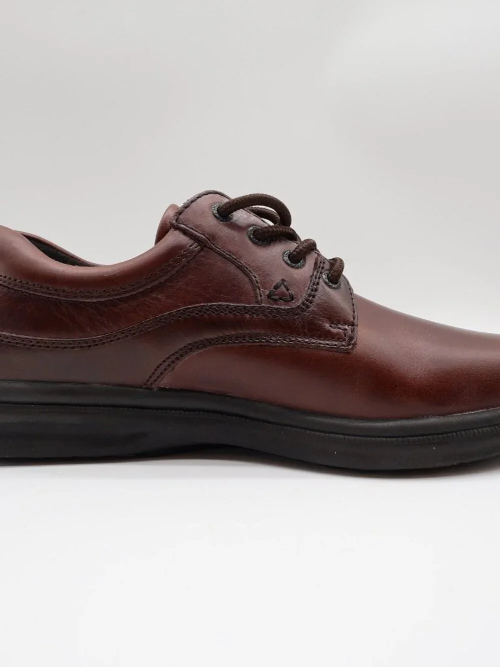 Hush Puppies Glen Casual Shoes Mens 10 Dark Brown Leather Oxford ZeroG Comfort